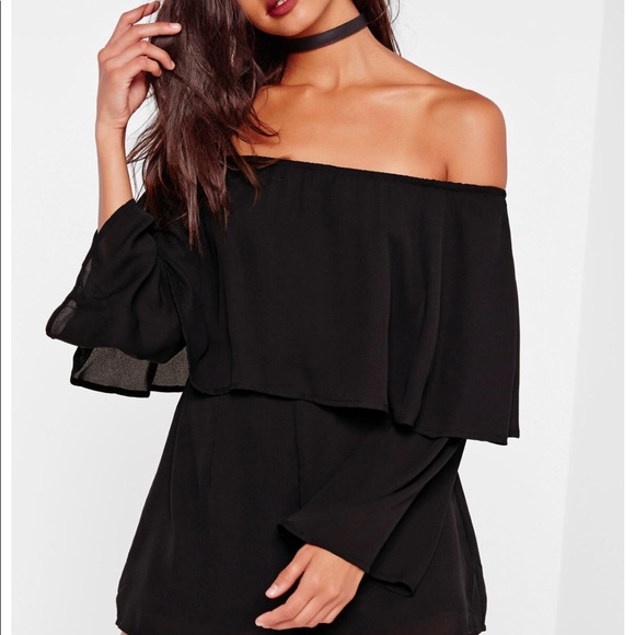 BLACK FLOWY ROMPER - Picture 2 of 4
